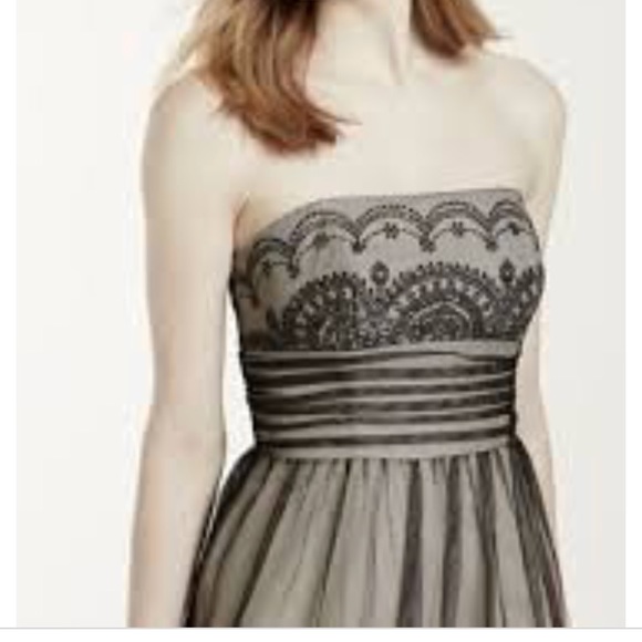 DB Studio Lace Strapless Tulle Dress - Picture 2 of 8